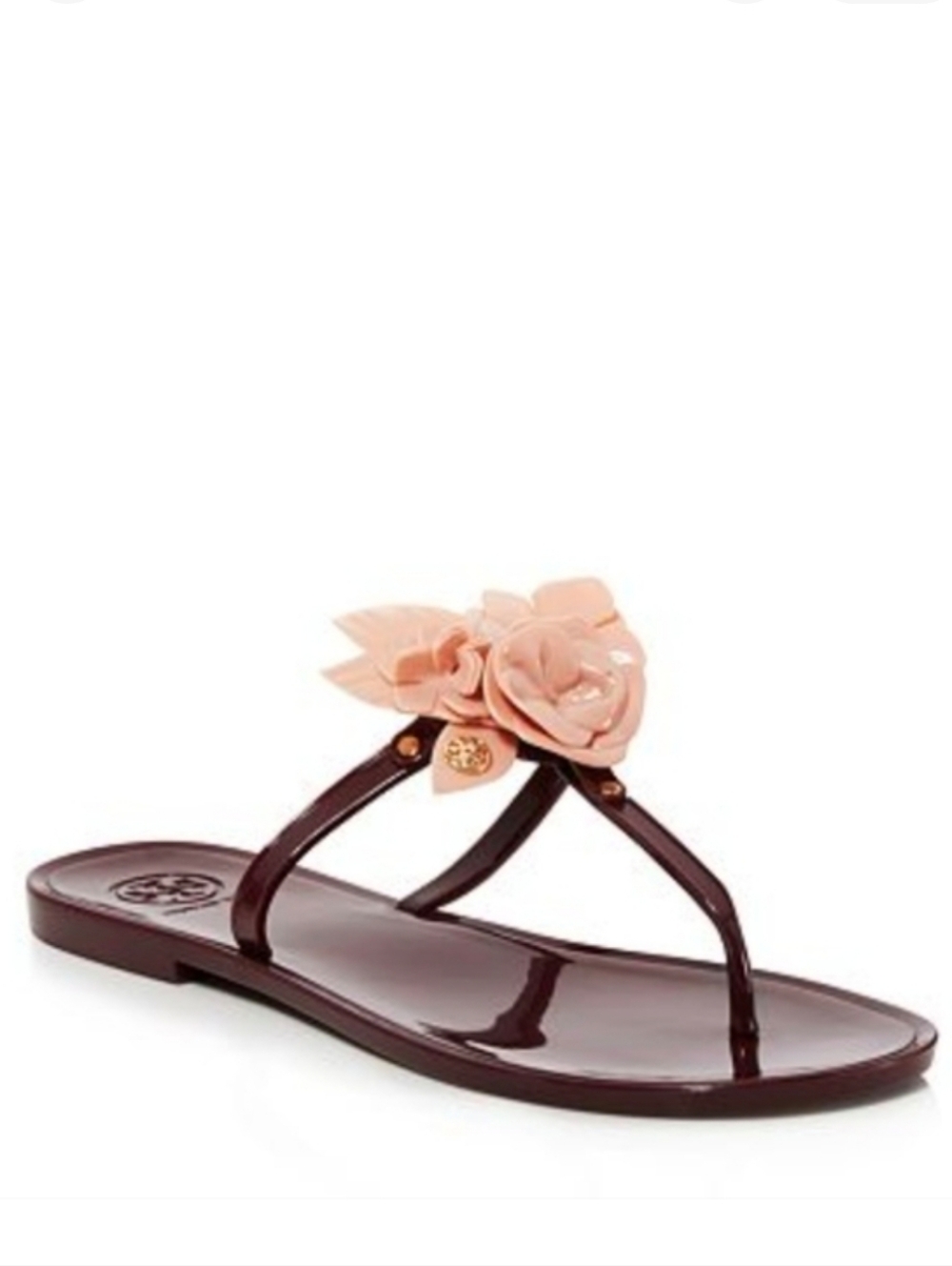 NEW Tory Burch Blossom Jelly Thong Flip Flop Sandals Royal Rose7